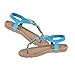 Womail 2016 Fashion Summer Star Beaded Sandals Clip Toe Sandals Beach Shoes