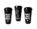 2018 Starbucks Black Reusable Travel Coffee Cup - (Grande 16 Oz)3 pack