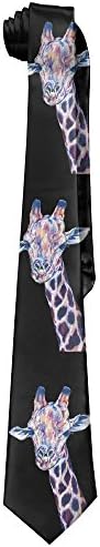 UYILP Men's Classic Casual Cool Giraffe Head Skinny Silk Tie Necktie Fashion Gift Weddings Gentleman Groom Business