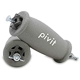 Pivit Crutch Foam Hand Grips | Gray | 2 Pack | Replacement Cushion Handles Kit Includes Metal Rods & Wing Nuts | Hand Pads for Underarm Crutches | Premium Padding Designed to Upgrade Not Just Replace