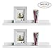 WELLAND White Floating Shelves,Picture Ledge for Bathroom, 24-inch, Set of 2, White