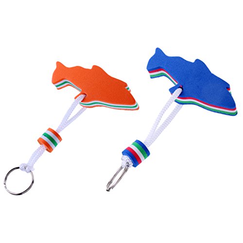 SunniMix 2 Pieces Floating Dolphin Keyring Keychain Key Float Water Buoy Nautical Boat Yachting Sailing