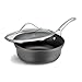 Calphalon Contemporary Hard-Anodized Aluminum Nonstick Cookware, Shallow Sauce Pan, 2 1/2-quart, Black