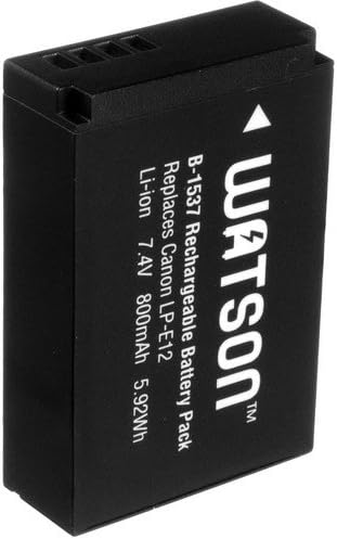 Amazon Com Watson Lp E12 Lithium Ion Battery Pack 7 4v 800mah Camera And Camcorder Battery Chargers Camera Photo