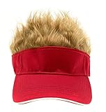 Adult Novelty Sun Visor Cap with Spiked Hairs Wig