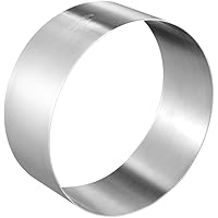 CHEFMADE Mousse Ring Mold, 8-Inch Round Non-Stick Seamless 18/8 Stainless Steel Food Molding