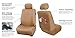 FH Group Automotive Car Seat Cover Premium PU Leather Front Pair Set Seat Covers Airbag Compatible Easy to Install with Air Freshener - Universal Fit for Cars Trucks and SUVs (Beige) PU002102