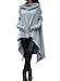 Dokotoo Womens Plus Size High Low Tunic Sweatshirts String Hoodie With Pocket XX-Large Grey