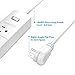 TROND Prime II 4-Outlet Mountable Power Strip with USB Charger (4A/20W, White, 2-Pack), Right-Angle Flat Plug & 6.6 Feet Long Cord, for Workbench, Nightstand, Dresser, Home, Office & Hotel