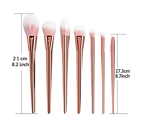 CINEEN professionelles 7-teiliges Set für Make-up, Kosmetik-Pinsel, Puder, Foundation, Lidschatten, Lippenpinsel