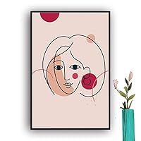 Framed Canvas Wall Art Picasso Poster Print of Woman Canvas Prints Home Artwork Decoration for Living Room,Bedroom - 16x24 inches