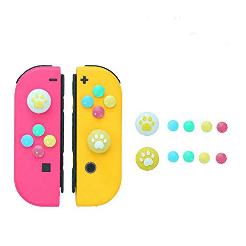 Paw Print Thumb Grip Caps for Nintendo Switch, Button Cap Set for Nintendo Switch Joycon