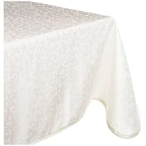 Lenox Opal Innocence 60-by-120-Inch Oblong / Rectangle Tablecloth, White