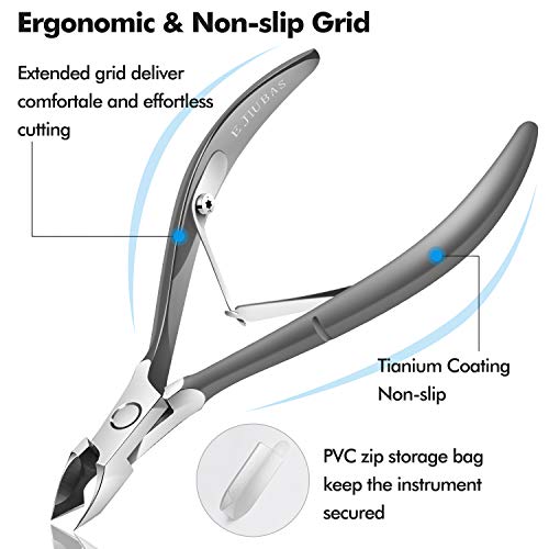 Cuticle Trimmer Cutter Nippers Cuticle Pusher - Ejiubas Cuticle Remover Professional Cuticle Clipper Upgraded Stainless Steel Cuticle Tool Cuticle Scissors Durable Manicure Pedicure Tools