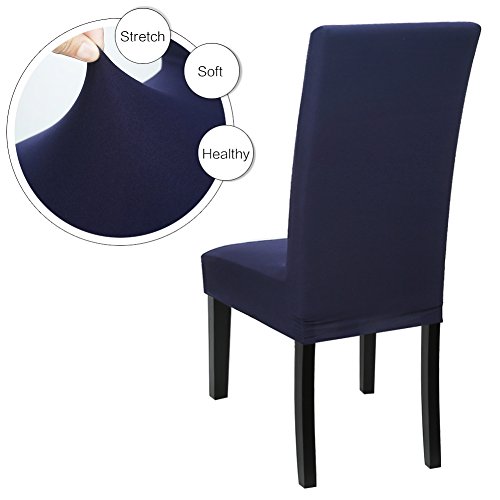 image for Fuloon 6 Pack Super Fit Stretch Removable Washable Short Dining Chair 