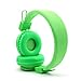 Multifunction Headphones with Radio and Micro SD Card Player, GranVela A809 Foldable Hi Definition Headset with Detachable Cable and In Line Mic for Girls, Boys,Kids and Adults -Bright Green