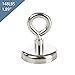 Whectin Powerful Fishing Magnets Neodymium 148 LBS(67 KG) Pulling Force Rare Earth Magnet with Countersunk Hole Eyebolt Diameter 1.89 INCH(48 mm) for Underwater Salvage Retrieval