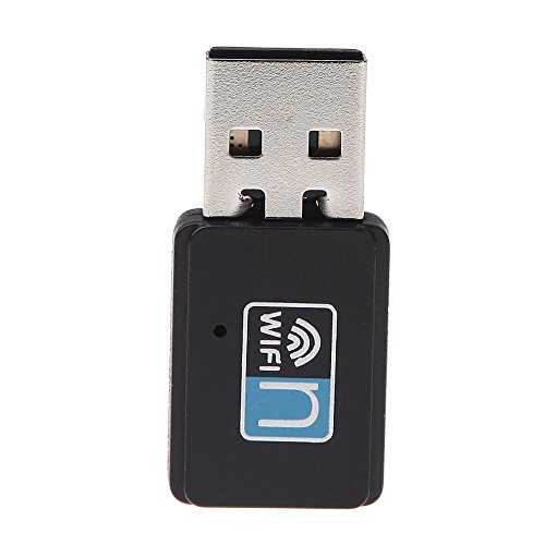 TOOGOO(R) 300Mbps USB Mini Wireless Network Adapter Card AP 802.11 b/g/n for Desktop Laptop Black