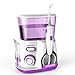 Professional Water Flosser Waterproof Dental Irrigator 10 Pulse Pressures 800 Capacity with 5 Jet Tips Plug-in Oral Care Cordless Flosser Purple WaterPulse