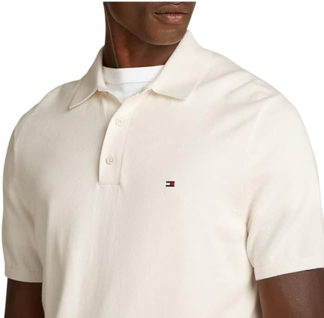 Polo de Manga Corta Hombre Essential Cotton Knitted Dick, Marfil (Ivory Petal), XL