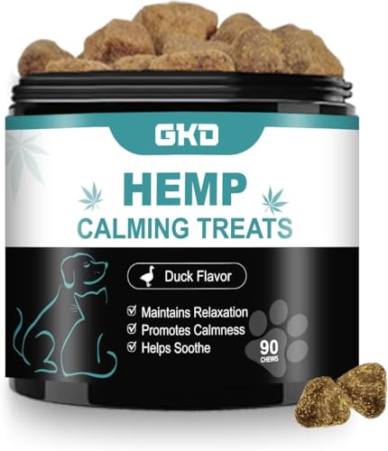 GKD DOG CALMING CHEWS PET SUPPLIES, ANXIETY RELIEF SUPPLEMENTS FOR DOGS, DOG HEMP CARE CALMING DOG TREATS BITES, ANTI STRESS ANXIETY COMFORT TREATMEN FOR DOG