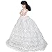 WayIn® Gorgeous Handmade Wedding Dress Made to Fit the Barbie Doll White