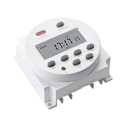Enjoydeal CN101 12V DC/AC Digital Timer LCD Programmable Time Relay Switch for Electrical Outlets, Support 17 On/Off Programs Daily Weekly, White - Thumbnail 4