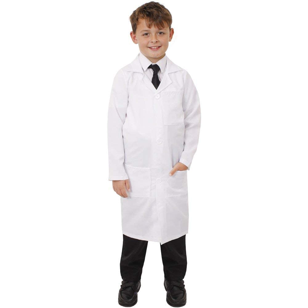 I LOVE FANCY DRESS ILFD7100S Children's Unisex Long Lab Coat Fancy Dress