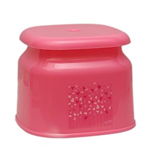 Cello Marbella Square Plastic Stool, Pink