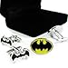 kilofly Cufflinks Combo [Set of 2 pairs] - Double Batman, with Velvet Gift Box