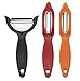 Spring Chef Vegetable Peelers, 3 Piece Set - Swivel, Serrated and Julienne Y Peeler - Stainless Steel Blade for Fruits and Vegetables