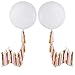 MOWO 36’’ Round White Giant Latex Balloon with Tassel (2 set, metallic gold, pink, white tassels)