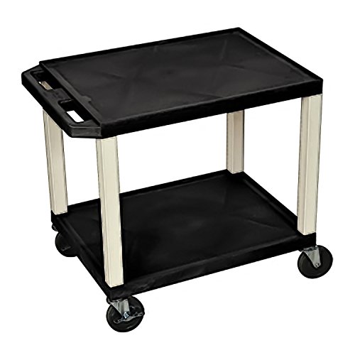 H Wilson WT26E Movable Multipurpose Utility Serving Cart, Black