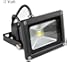 GLW 10w 12v Ac or Dc Warm White Led Flood Light Waterproof Outdoor Lights 750lm 80w Halogen Bulb Equivalent Black Case