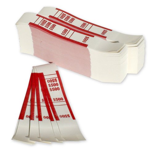 The Coin-Tainer Co. $500 Currency Band, Red, 1000 Count (400500) - Thumbnail 2