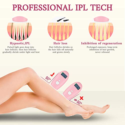 ChampionPlus Hair Removal for Women and Men Facial and Full Body 999,999 Flashes Permanent IPL Hair Removal Kit Home Painless Professional Laser Hair Remover Device