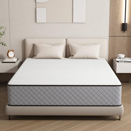 Matoresu Matelas 160x200 Hybride, Fermeté Moyenne 25 cm Épaisseur, Gel Mousse Matelas à Ressorts En…