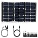 TWELSEAVAN 60W Portable Solar Panel Sunpower Foldable Solar Charger for Jackery Explorer 160/240/500 Power Station/Suaoki/Goal Zero Yeti/Rockpals Solar Generator, 12V Battery, with Dual USB Ports