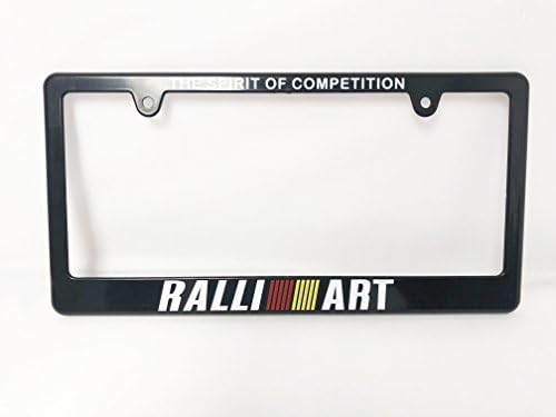 Dealsplaza 2PCS RALLIART Racing License Plate Frame for Mitsubishi Lancer Galant Eclipse