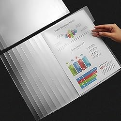 100 Pcs Clear Document Folder Project Pocket for US