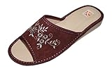 Womens comfort slippers Genuine Suede Leather Ladies slipper