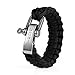 TI-EDC Paracord Survival Bracelet with Adjustable Stainless Steel Shackle for Outdoor, Size Fit for 7 to 8 Inch Wrists