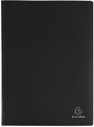 Exacompta Semi-Rigid Display Book A4 100 Pockets 200 Views Black 88111E