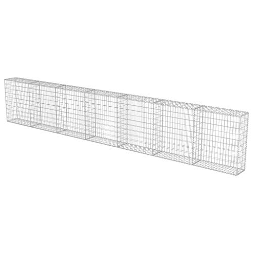 Tidyard Gabionenwand mit Abdeckung Gabione Steinkorb Steingabione Gabionen Wand Drahtkorb Draht Mauer für Steine zur… – Bild 6