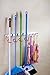Cavoli Mop and Broom Organizer Wall Mounted, 4 Adjustable Holder and 3 Hooks,Storage Solutions for Broom Holders, Metal and Easy Clean