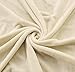 Exclusivo Mezcla Extra Large Fleece Throw Blanket for Couch, Sofa, 300GSM Super Soft and Warm Blankets, Ivory Throw All Season Use, Cozy, Plush, Lightweight, 50x70 Inches