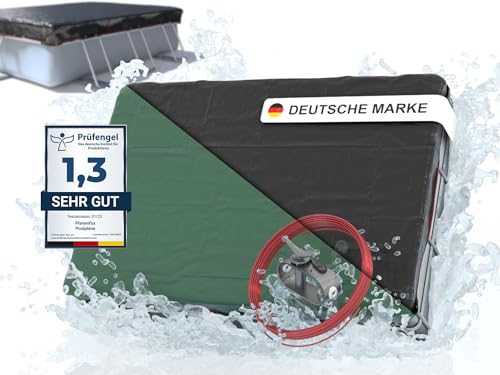 Planenfux® Poolabdeckung rechteckig 549x274 cm | 2-in-1 Poolplane aus 200g/m² PE Material | Sommer & Winter Abdeckung für Schwimmbecken | Solarplane P