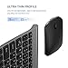 seenda Rechargeable Wireless Keyboard Mouse, Ultra Slim Small Keyboard and Mouse with Keyboard Dust Cover for Windows Devices, Space Gray