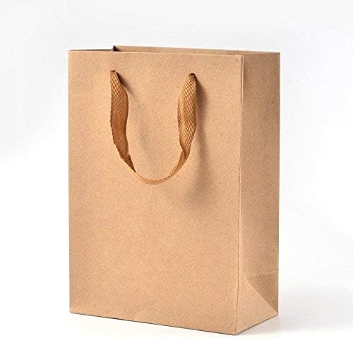 PH PandaHall 10pcs Kraft Gift Bags with Handle - Image 5