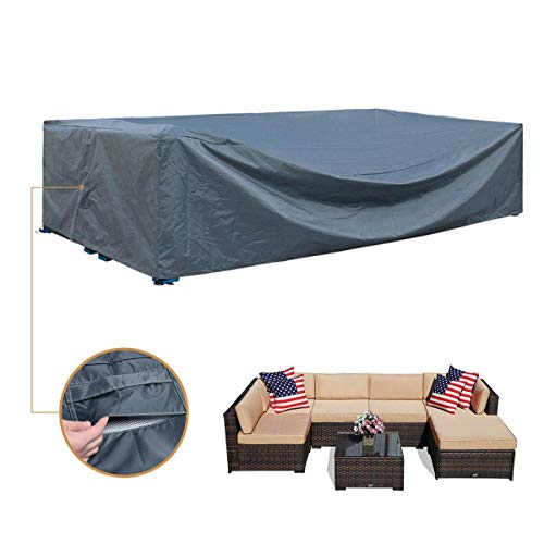 ORNO TTOBEPatio Furniture Set Covers Waterproof Outdoor Sectional Conversation Loveseat Sofa Set Covers Waterproof Patio Table Covers Heavy Duty126 L x 63" W x 28"